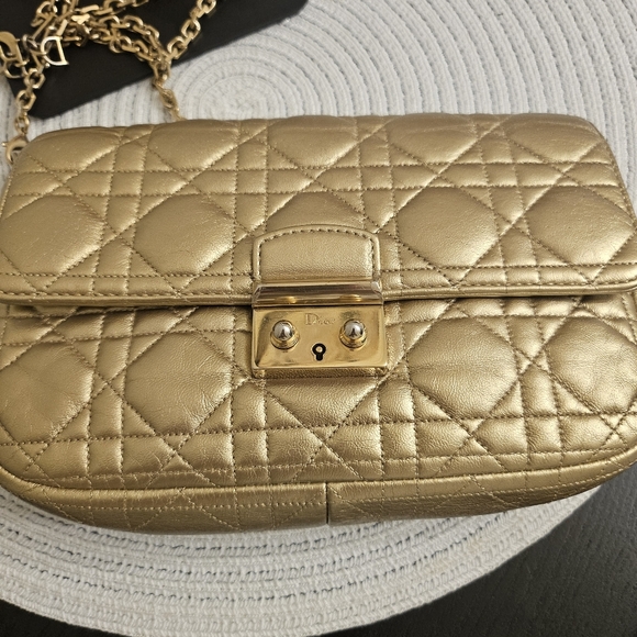 Dior Gold Quilted Chain Bag (WOC) - Picture 3 of 14